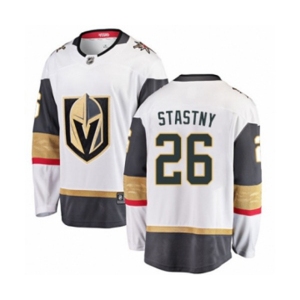 Vegas Golden Knights #26 Paul Stastny Authentic White Away Fanatics Branded Breakaway NHL Jersey