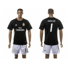 Real Madrid #1 Casillas Black Goalkeeper Soccer Club Jersey 1