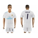Real Madrid #1 Casillas White Home Soccer Club Jersey