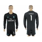 Real Madrid #1 I Casillas Away Long Sleeves Soccer Club Jersey