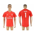 Real Madrid #1 Navas Red Goalkeeper Soccer Club Jersey