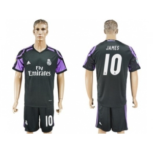 Real Madrid #10 James Sec Away Soccer Club Jersey