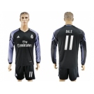 Real Madrid #11 Bale Sec Away Long Sleeves Soccer Club Jersey 1