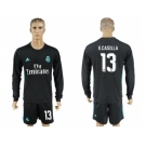 Real Madrid #13 K.Casilla Away Long Sleeves Soccer Club Jersey