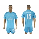 Real Madrid #13 K.Casilla Sky Blue Goalkeeper Soccer Club Jersey