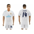 Real Madrid #14 Casemiro White Home Soccer Club Jersey 2