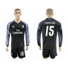 Real Madrid #15 F.Coentrao Sec Away Long Sleeves Soccer Club Jersey 1