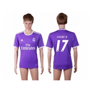 Real Madrid #17 Lucas V. Away Soccer Club Jersey4