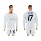 Real Madrid #17 Lucas V. Marine Environmental Protection Home Long Sleeves Soccer Club Jersey