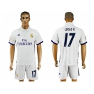 Real Madrid #17 Lucas V. White Home Soccer Club Jersey3