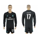 Real Madrid #17 Lucas.V Away Long Sleeves Soccer Club Jersey