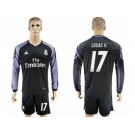 Real Madrid #17 Lucas.V Sec Away Long Sleeves Soccer Club Jersey 1