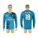 Real Madrid #18 Mariano Sec Away Long Sleeves Soccer Club Jersey