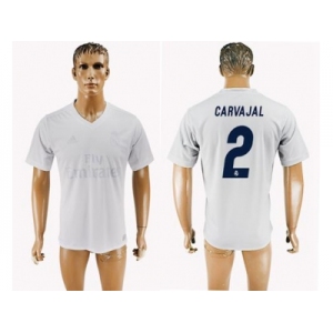 Real Madrid #2 Carvajal Marine Environmental Protection Home Soccer Club Jersey 1