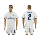 Real Madrid #2 Carvajal White Home Soccer Club Jersey3