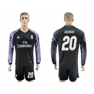 Real Madrid #20 Asensio Sec Away Long Sleeves Soccer Club Jersey 1
