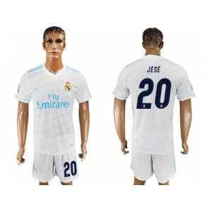 Real Madrid #20 Jese White Home Soccer Club Jersey