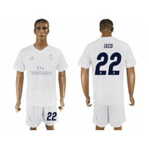 Real Madrid #22 Isco Marine Environmental Protection Home Soccer Club Jersey