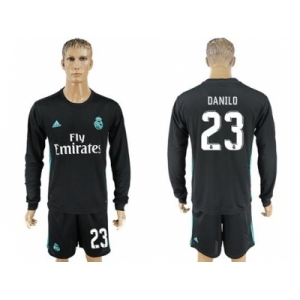 Real Madrid #23 Danilo Away Long Sleeves Soccer Club Jersey