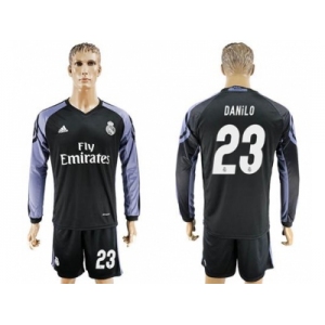 Real Madrid #23 Danilo Sec Away Long Sleeves Soccer Club Jersey 1