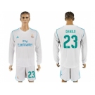 Real Madrid #23 Danilo White Home Long Sleeves Soccer Club Jersey