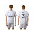 Real Madrid #3 Pepe White Home Soccer Club Jersey4