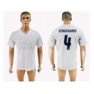 Real Madrid #4 Sergio Ramos Marine Environmental Protection Home Soccer Club Jersey 1