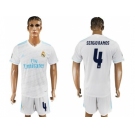 Real Madrid #4 Sergio Ramos White Home Soccer Club Jersey 2