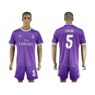 Real Madrid #5 Zidane Away Soccer Club Jersey 5