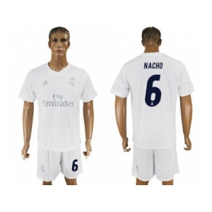 Real Madrid #6 Nacho Marine Environmental Protection Home Soccer Club Jersey