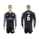 Real Madrid #6 Nacho Sec Away Long Sleeves Soccer Club Jersey 1