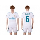 Real Madrid #6 Nacho White Home Soccer Club Jersey