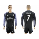 Real Madrid #7 Ronaldo Sec Away Long Sleeves Soccer Club Jersey 1