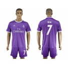 Real Madrid #7 Rual Away Soccer Club Jersey 3