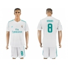 Real Madrid #8 Kroos White Home Soccer Club Jersey 1