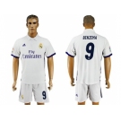 Real Madrid #9 Benzema White Home Soccer Club Jersey 3