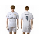 Real Madrid #9 Benzema White Home Soccer Club Jersey5