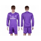 Real Madrid Blank Away Long Sleeves Soccer Club Jersey 1