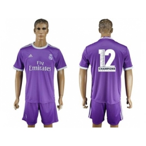 Real Madrid Blank Champions Away Soccer Club Jersey