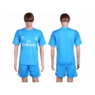 Real Madrid Blank Sky Blue Goalkeeper Soccer Club Jersey