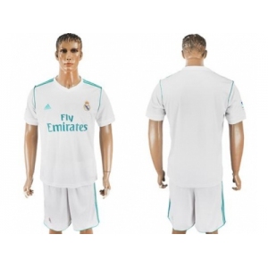 Real Madrid Blank White Home Soccer Club Jersey 1