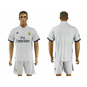 Real Madrid Blank White Home Soccer Club Jersey5