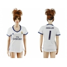 Women's Real Madrid #1 Casillas Home Soccer Club Jersey1
