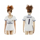 Women's Real Madrid #1 Casillas Home Soccer Club Jersey2
