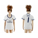 Women's Real Madrid #1 Navas Home Soccer Club Jersey3