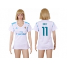 Women's Real Madrid #11 Bale Home Soccer Club Jersey