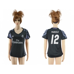 Women's Real Madrid #12 Marcelo Sec Away Soccer Club Jersey