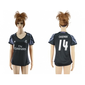 Women's Real Madrid #14 Casemiro Sec Away Soccer Club Jersey