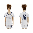 Women's Real Madrid #16 Kovacic Home Soccer Club Jersey1
