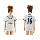 Women's Real Madrid #16 Kovacic Home Soccer Club Jersey3